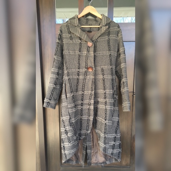 Veste Paletot Crea Concept 100% Laine Légère Froissée - Taille 36, Occasion état Parfait